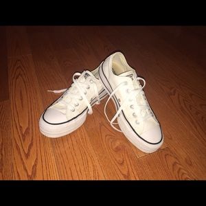 White Platform Converse